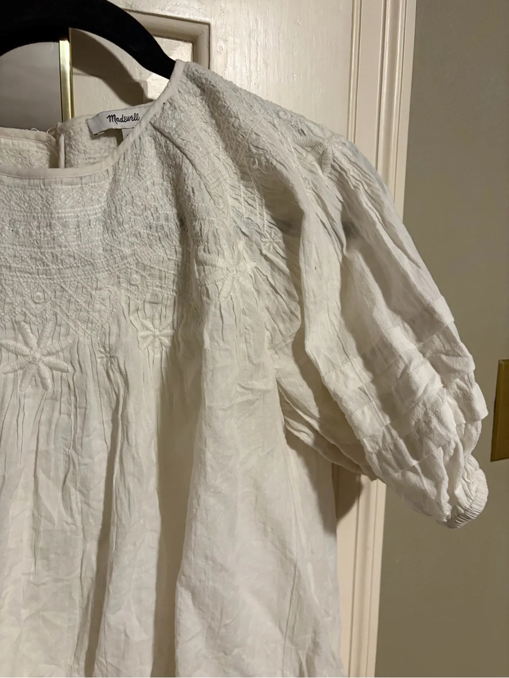 Madewell Embroidered Smock Top